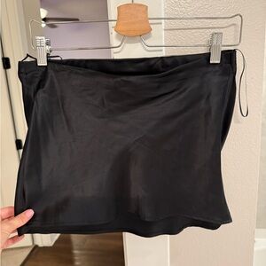 Reformation Black Mini Skirt or tube top.